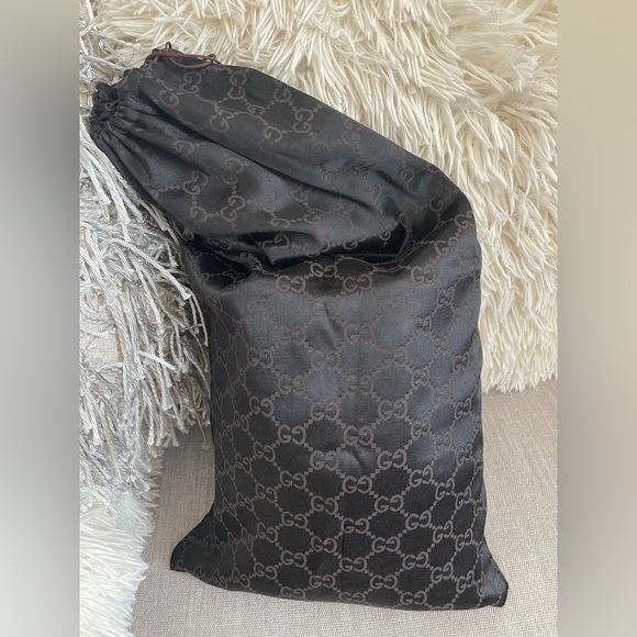 GUCCI 𝑉𝑖𝑛𝑡𝑎𝑔𝑒 MONOGRAM BUCKET DRAWSTRING BAG W/GUCCI DUST BAG🎬💯Authentic - Picture 13 of 16
